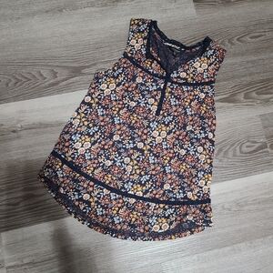 Lucky Brand Floral Blouse Size M